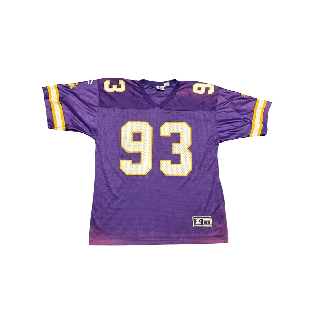 Vintage 1995 Starter Minnesota Vikings John Randle 93 Jersey Mens 52 XL Purple
